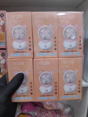 Cute Cartoon Style Portable Handy Fan - USB Rechargeable Mini Fan