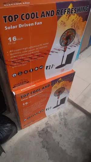 Myhome 16inch Stand Fan With Solar Panel and Bulb