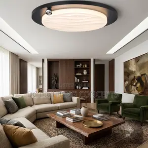 Modern Wavy Textured Flush Mount Ceiling Light