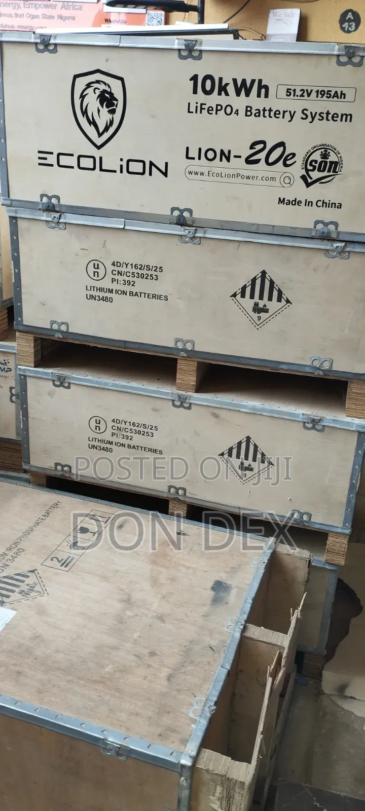 10kw 51.2v Ecolion Lithium Ion Battery