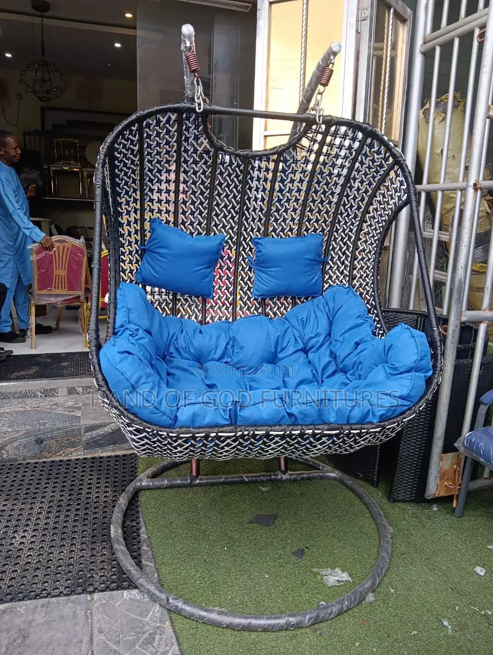 Great Designed Rattan Double Swing Chair