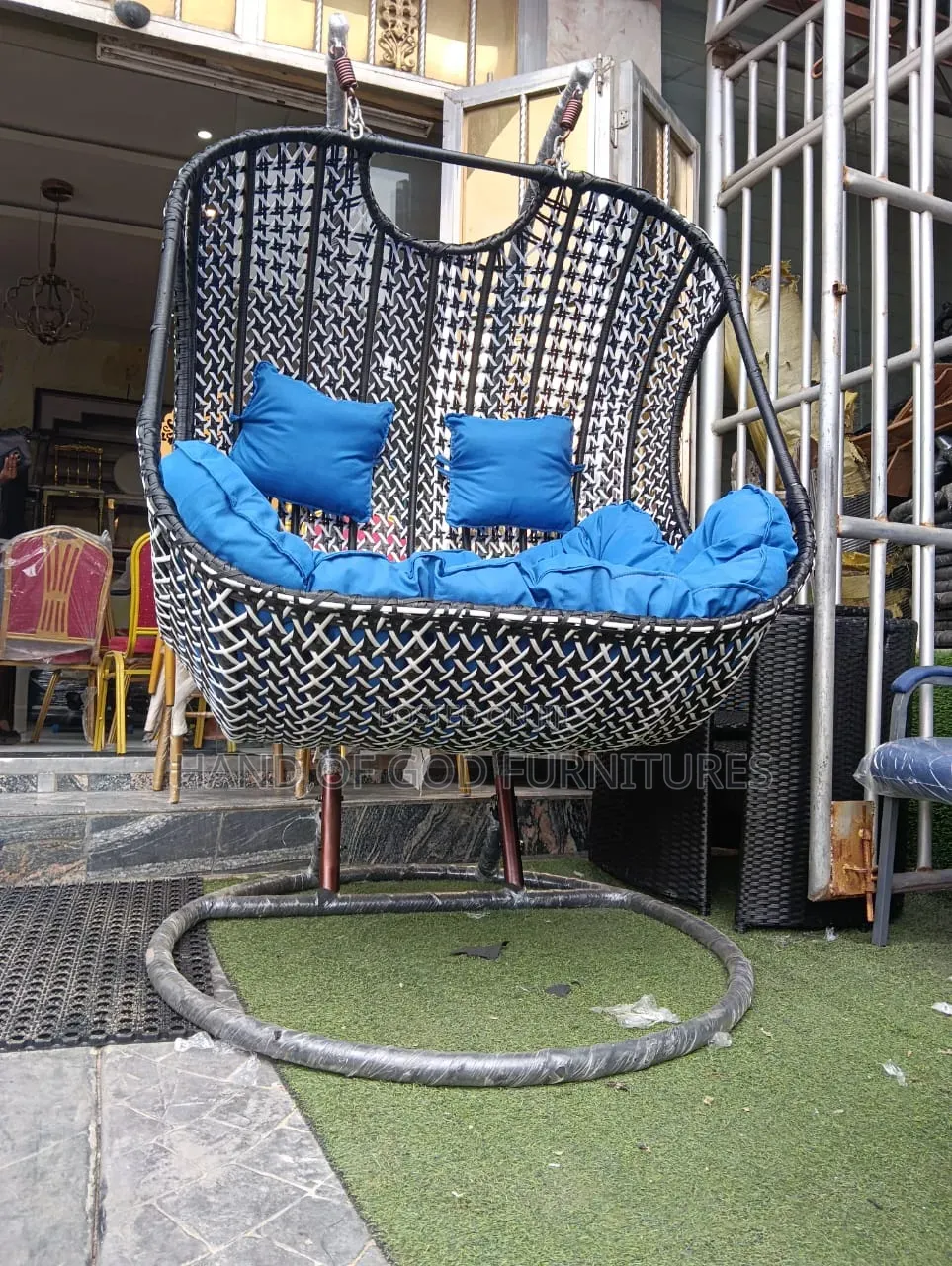 Great Designed Rattan Double Swing Chair