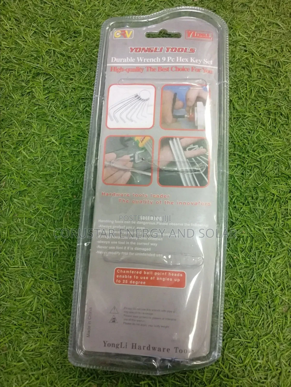 Durable Wrench Ball 9pcs Hex Key Set