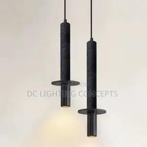Natural Nordic Minimalist Travertine Led Drop Pendant Light.