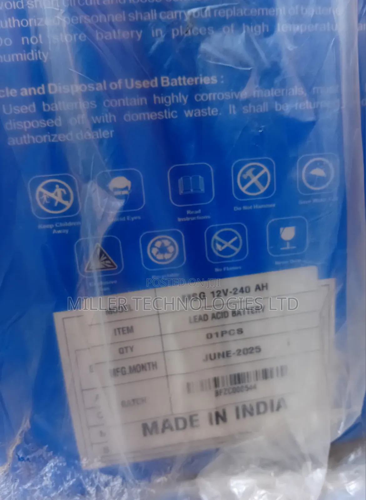 MSG Tubular Battery 240a