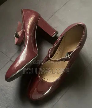 Brand New Glossy Choco Shoes- Size 38.5