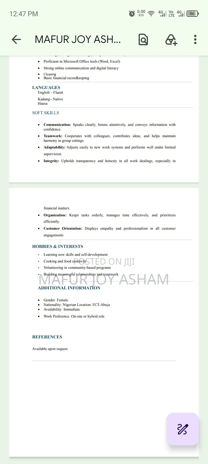 Receptionist