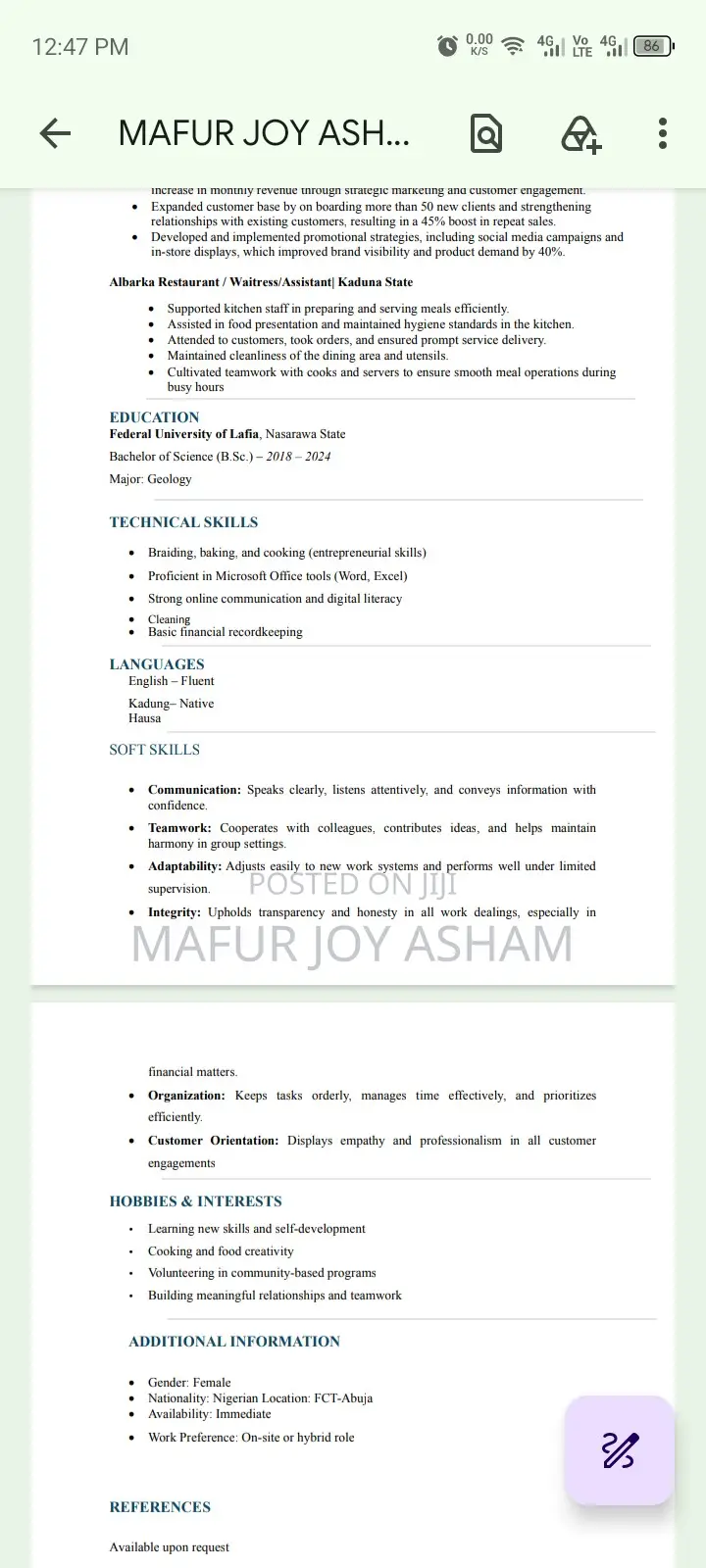 Receptionist