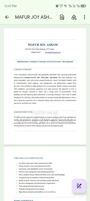 Receptionist