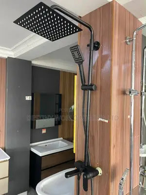 High Quality Matte Black Square Rainfall Shower System