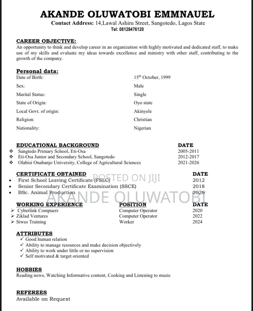 Male Office/Shop Personal Asistant