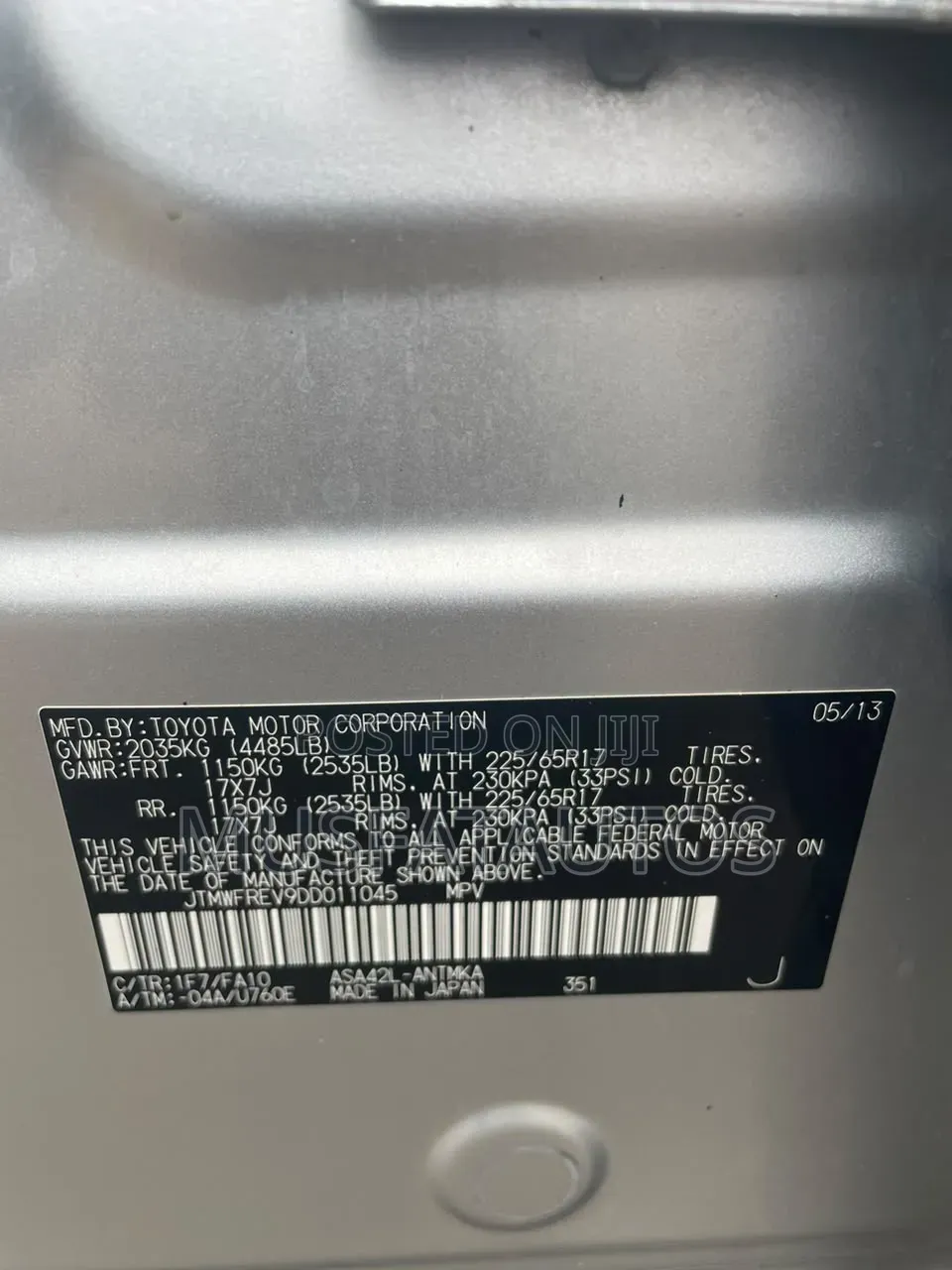 Toyota RAV4 2013 Silver