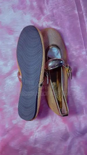 Golden Flat Shoe