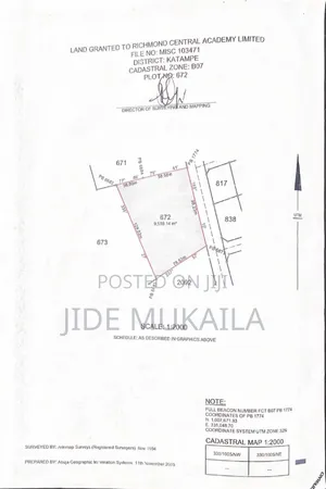 9580sq of Land in Katampe Main
