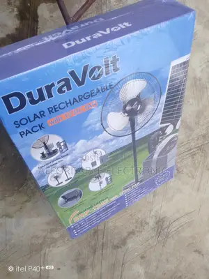 BRAND NEW Duravolt SRP-1245 Solar Rechargeable Power Pack for DC Fans
