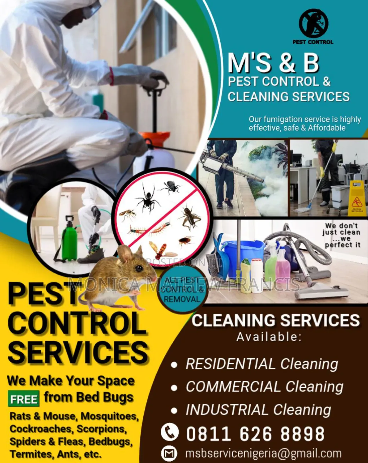 M's B Pest Control/Fumigation Cleaning Services