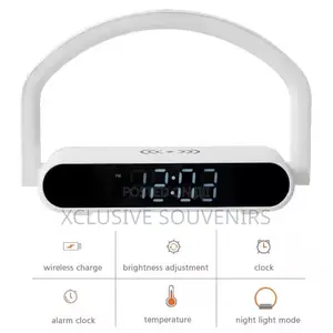 LED Portable Wireless Charging Electronic Clock Time Date Temperature
