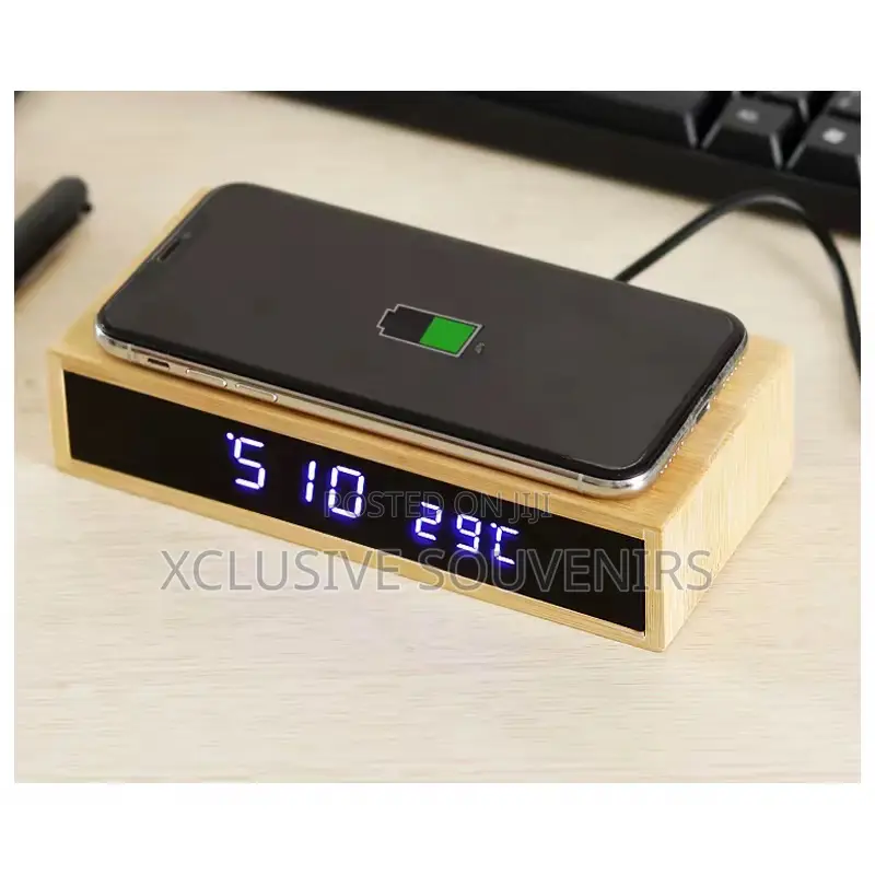 Wireless Charging Temperature Display Digital Clock Smart Table Clocks