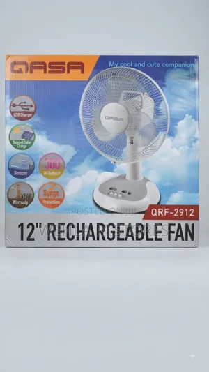 ​QASA 12" Rechargeable Fan (Model: QRF-2912)