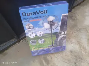 TOP QUALITY Duravolt SRP-1245 Solar-Powered Fan Backup System+USB PORT