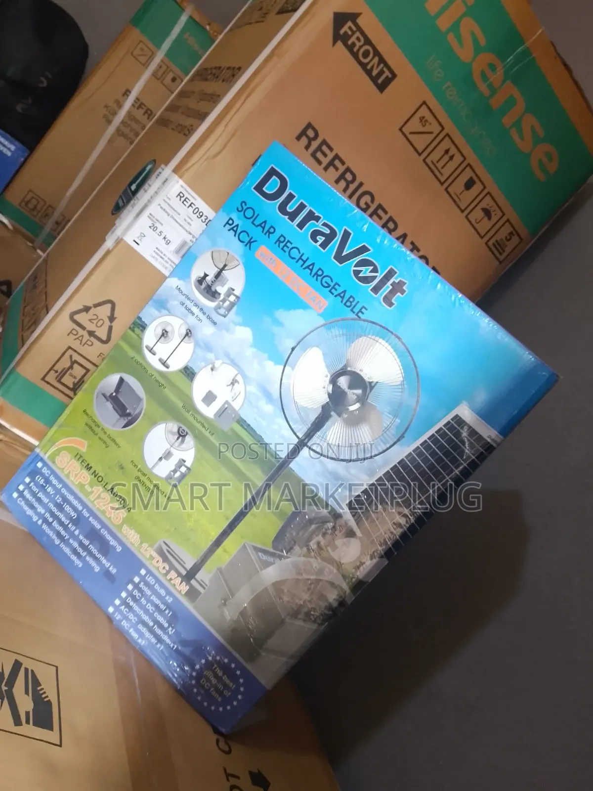 Duravolt SRP-1245 Complete Solar Rechargeable Fan System