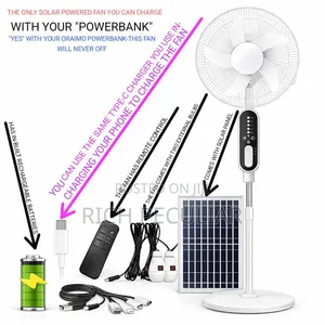 Solar Fan, Can Also Be Charge With Light