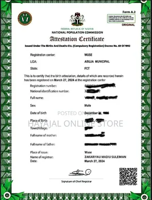 Civil Registrations(Birth Certificate, Birth Attestation, Death Certs)
