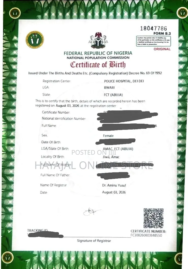 Civil Registrations(Birth Certificate, Birth Attestation, Death Certs)