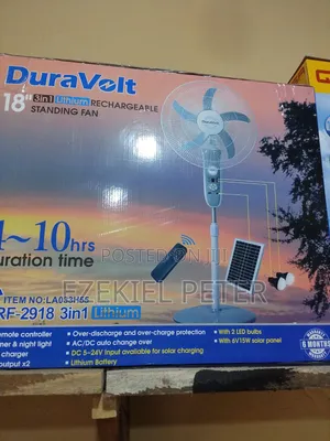 Rechargeable Solar Fan
