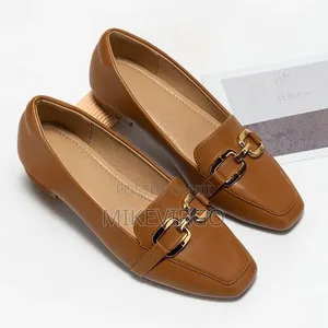 Brown Handmade Female Corporate Shoe