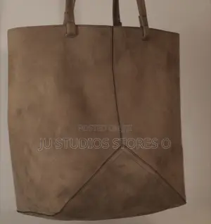 H M Women's Taupe Faux Suede Tote Bag