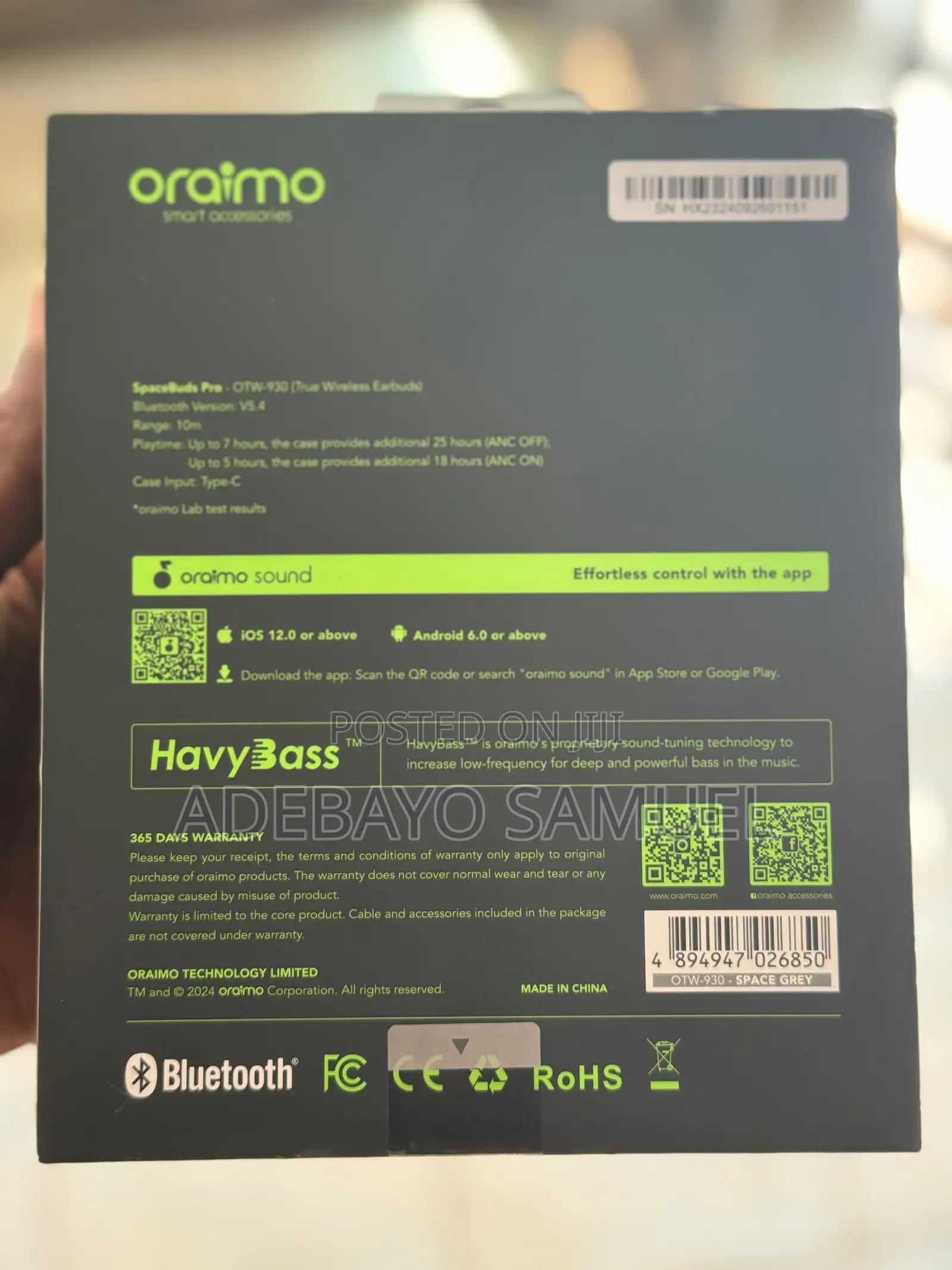 Oraimo Spacebuds Pro