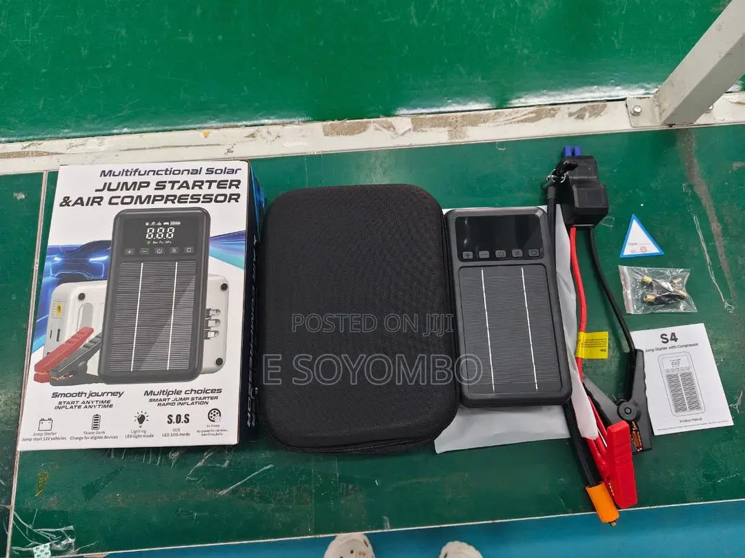 Multifunctional Solar Jump Starter Air Compressor