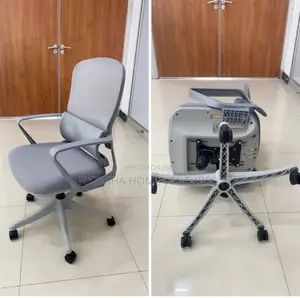 Premium Ergonomic Grey Executive Office Chair With Wheels
