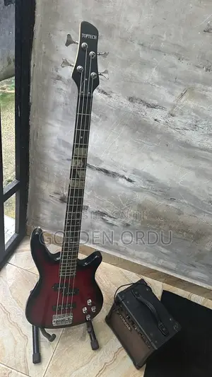 Bass Guitar and Stand, Mini Electric Combo