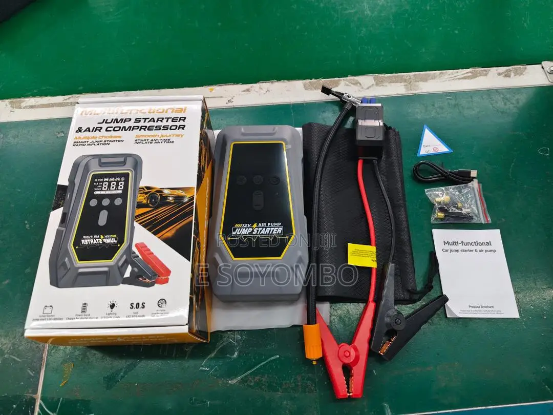 Multifunctional Solar Jump Starter Air Compressor
