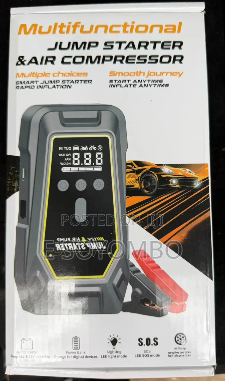 Multifunctional Solar Jump Starter Air Compressor