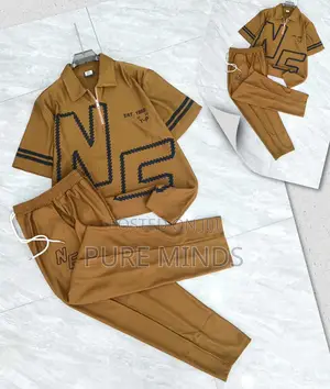 2pcs Set Up/Down Joggers White