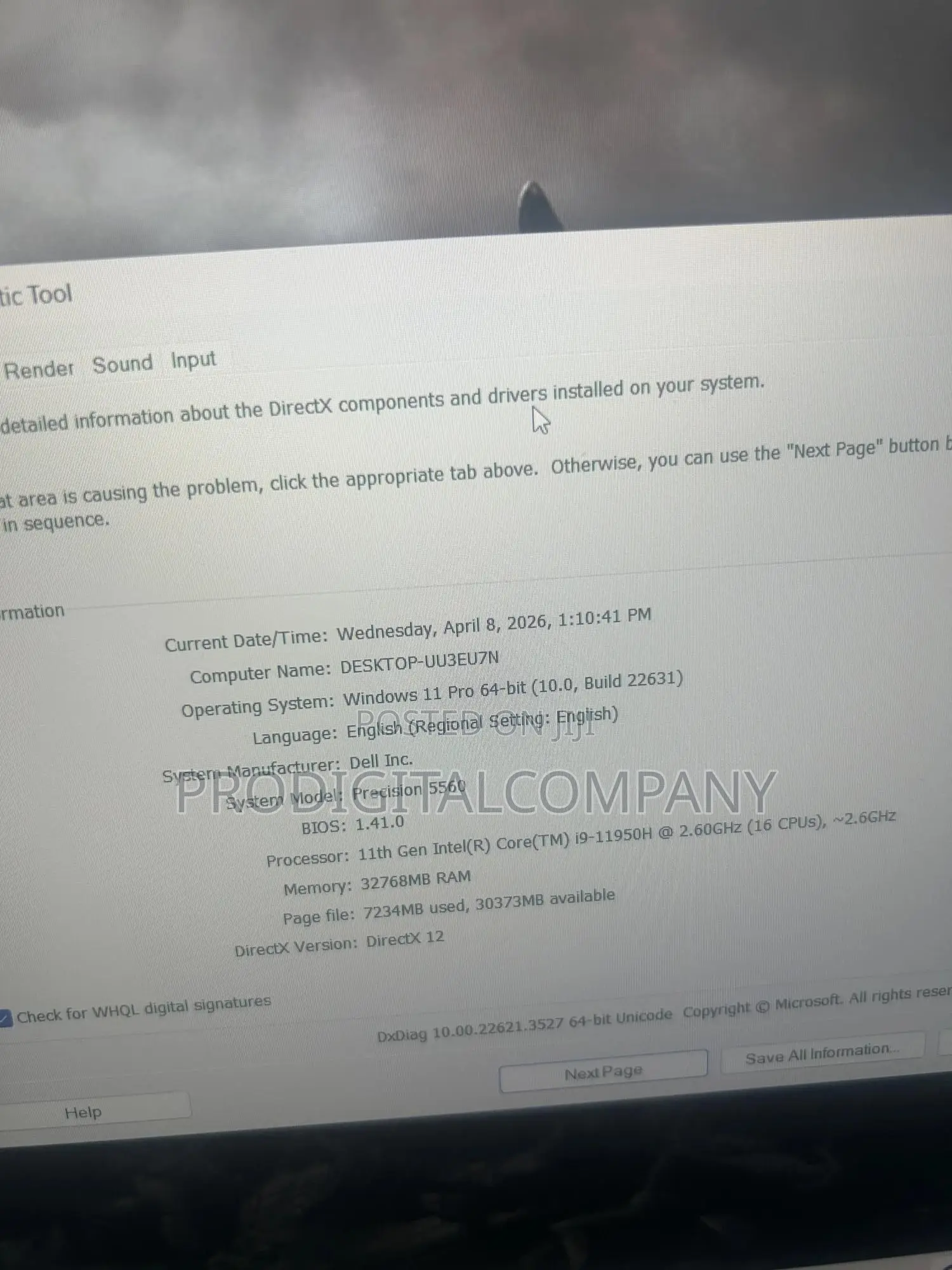 Laptop Dell Precision 5560 32GB Intel Core i9 SSD 512GB