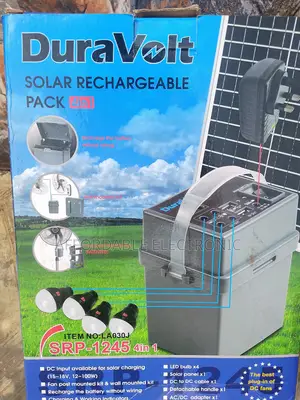 DURAVOLT SRP1245 4 IN 1 Solar Rechargeable – Home Backup Solution
