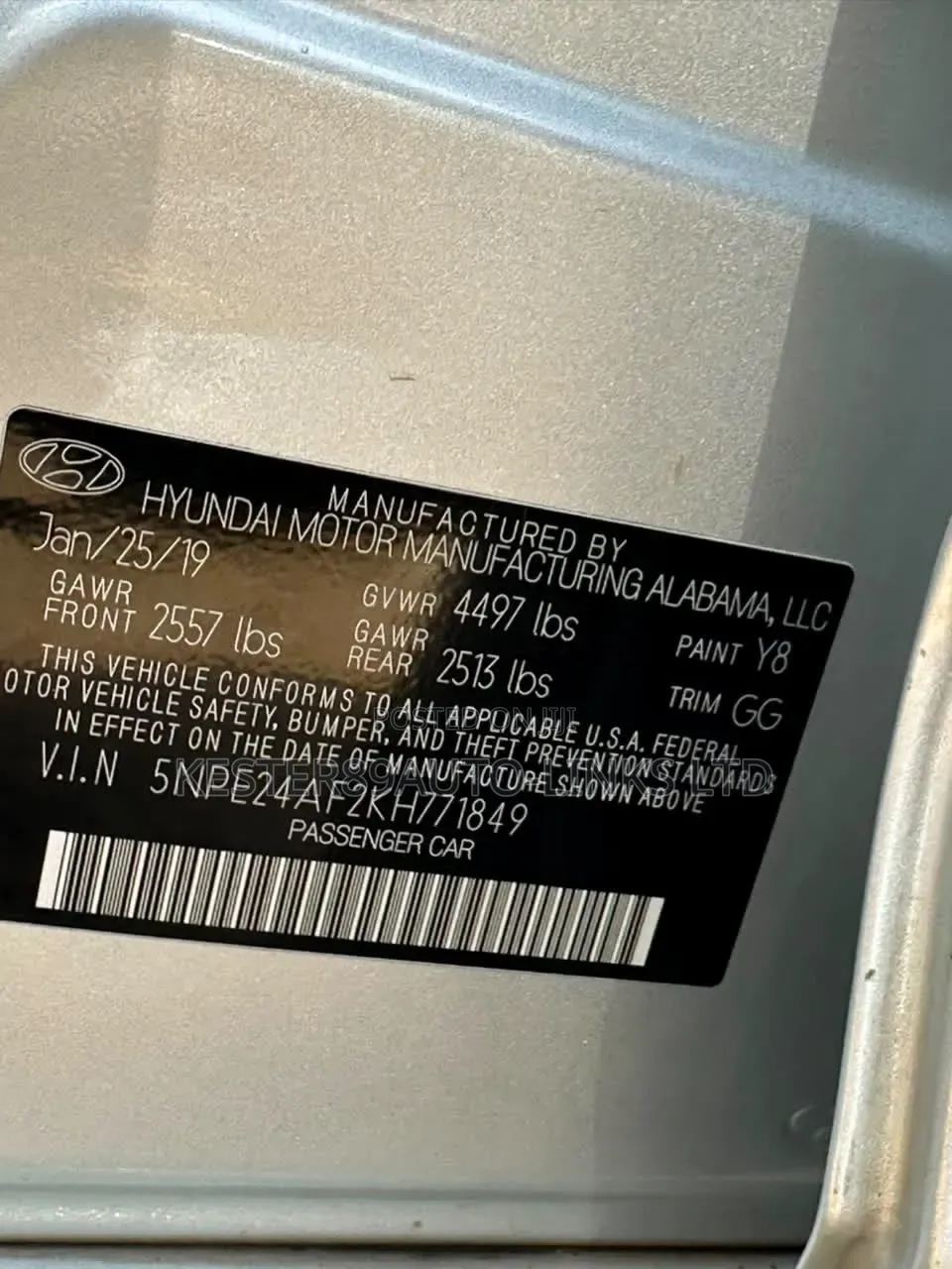Hyundai Sonata 2019 Silver