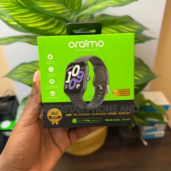 Oraimo Watch 6 Lite 2.01'' Smart Watch With Cool UI Interface
6 Lite