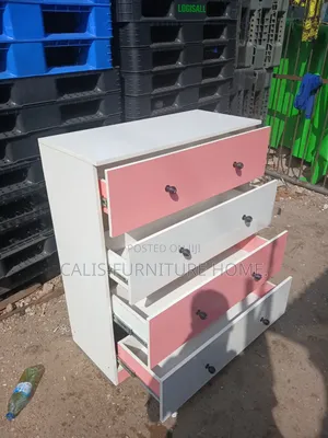 4ft X 3ft Baby Wardrobe. Pink and White Color.