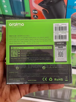 Oraimo Watch 6 Lite OSW-809 2.01" HD Display Wireless HD Calling Smart