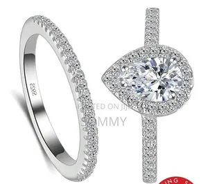 2pcs 925 Sterling Silver High Luster Cubic Zirconia