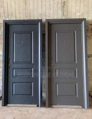 3ft by 7ft Steel Door Grey and Brown