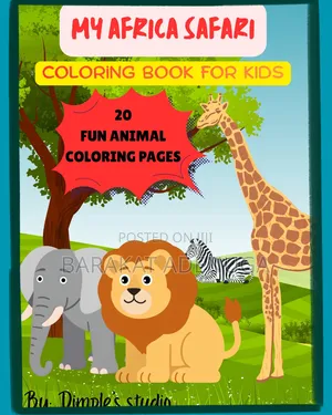 Kids Safari Coloring Book PDF 20 Printable Animal Pages for Ages 3-8