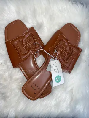 Women's Brown Slide Sandals