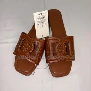 Women's Brown Slide Sandals