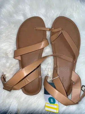 Women's Brown Platform Ankle Strap Sandals